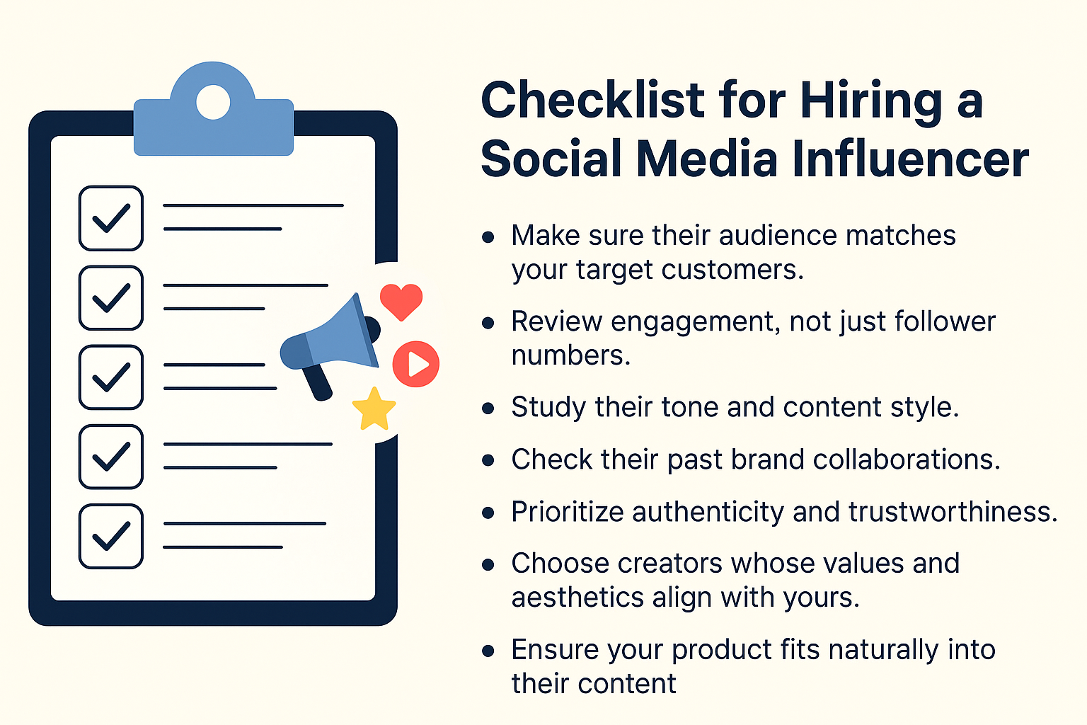 social media influencer checklist
